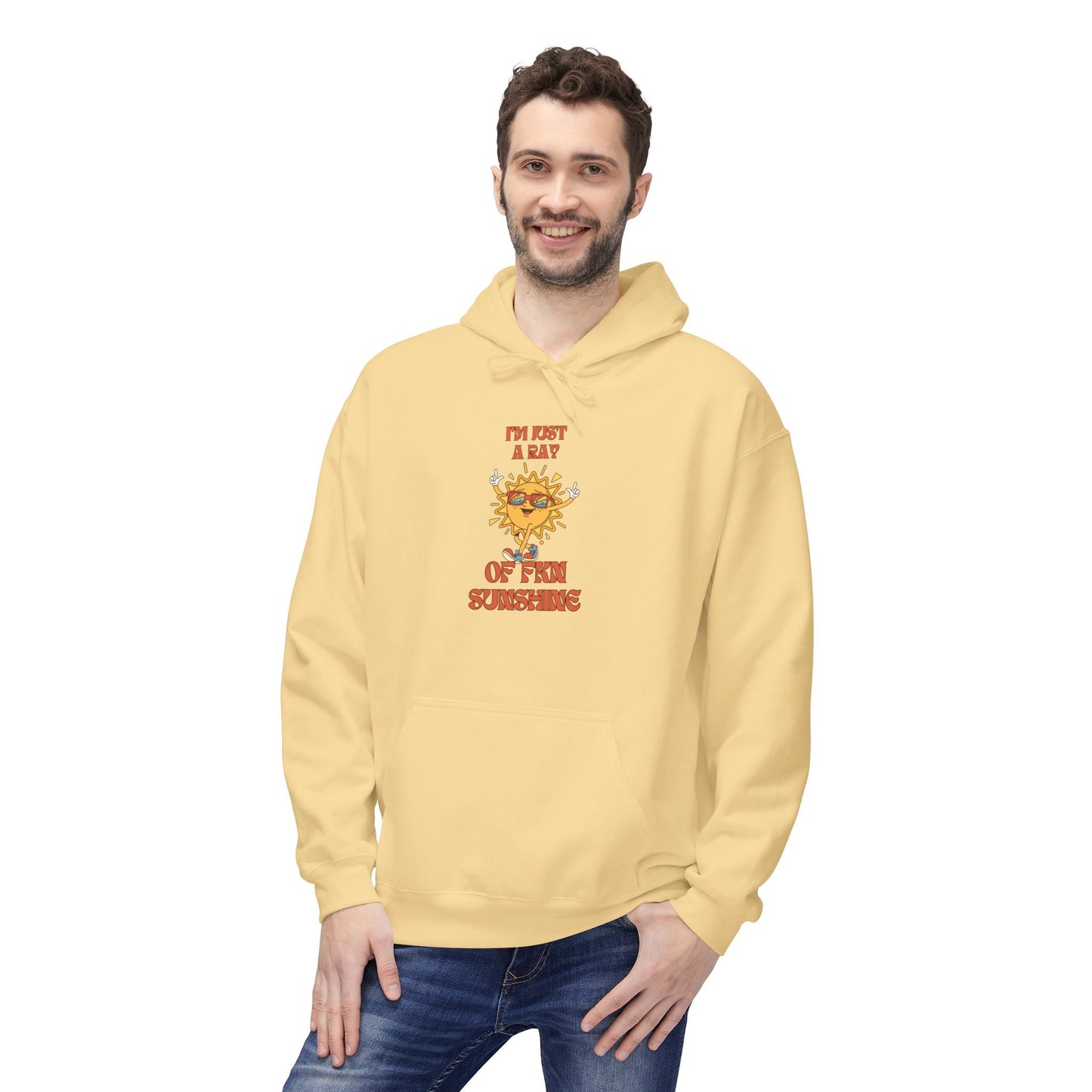 Ray of Sunshine Vibes Unisex Softstyle Fleece Hoodie, Cozy Spring Layer, Casual Comfort, Gift Idea for Friends, Everyday Wear, Summer Celebration - AUNTIE VIKKI