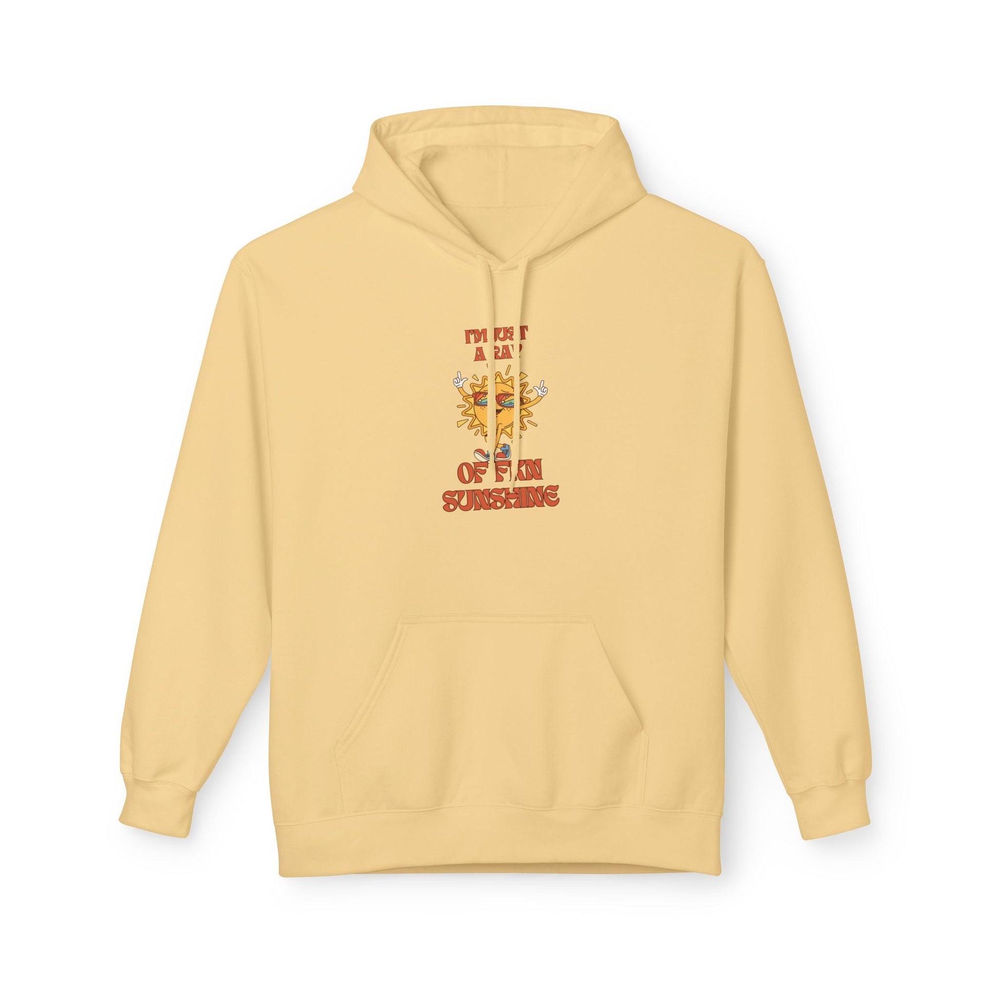 Ray of Sunshine Vibes Unisex Softstyle Fleece Hoodie, Cozy Spring Layer, Casual Comfort, Gift Idea for Friends, Everyday Wear, Summer Celebration - AUNTIE VIKKI
