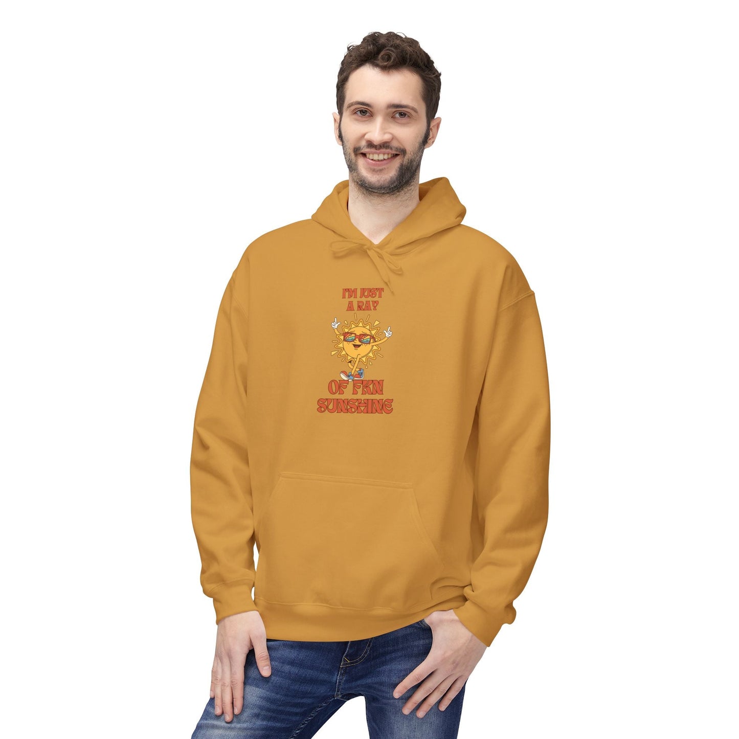 Ray of Sunshine Vibes Unisex Softstyle Fleece Hoodie, Cozy Spring Layer, Casual Comfort, Gift Idea for Friends, Everyday Wear, Summer Celebration - AUNTIE VIKKI