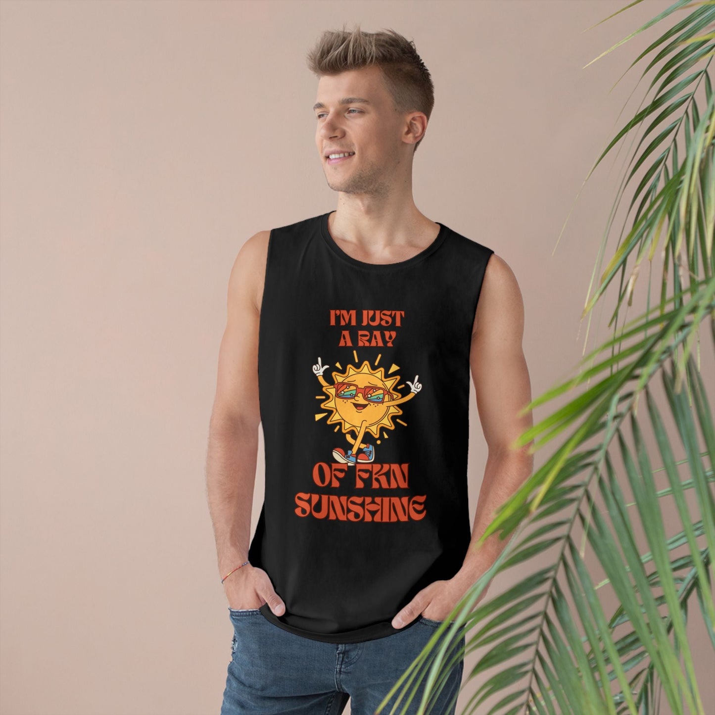 Ray of Sunshine Vibes Unisex Tank Top, Summer Sunshine Shirt, Cute Graphic Tee, Great for Festivals, Beach Days, or Casual Wear - AUNTIE VIKKI