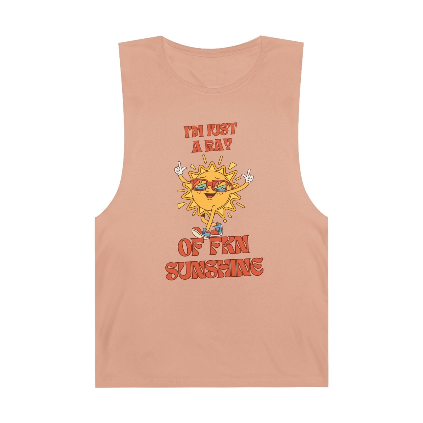 Ray of Sunshine Vibes Unisex Tank Top, Summer Sunshine Shirt, Cute Graphic Tee, Great for Festivals, Beach Days, or Casual Wear - AUNTIE VIKKI