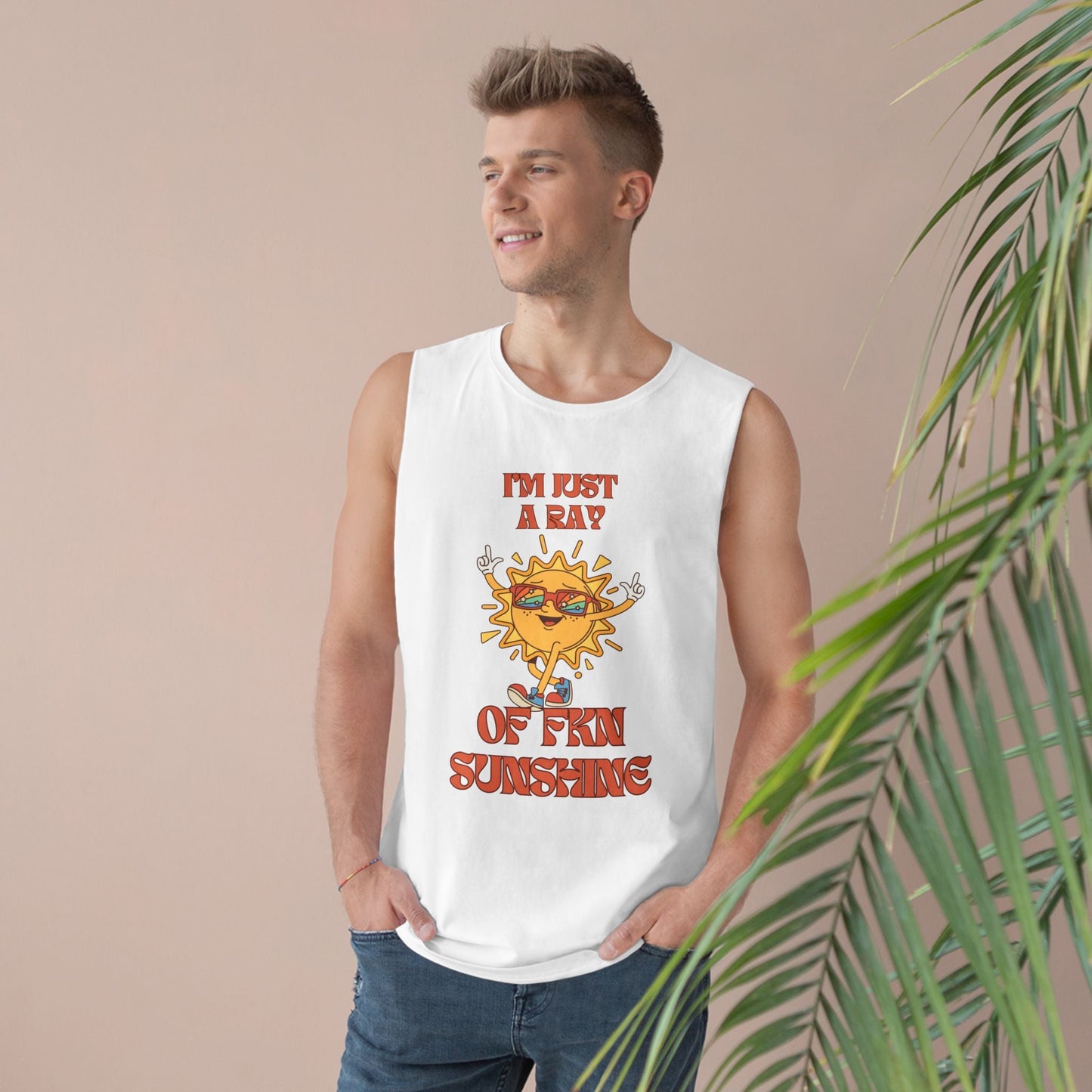 Ray of Sunshine Vibes Unisex Tank Top, Summer Sunshine Shirt, Cute Graphic Tee, Great for Festivals, Beach Days, or Casual Wear - AUNTIE VIKKI