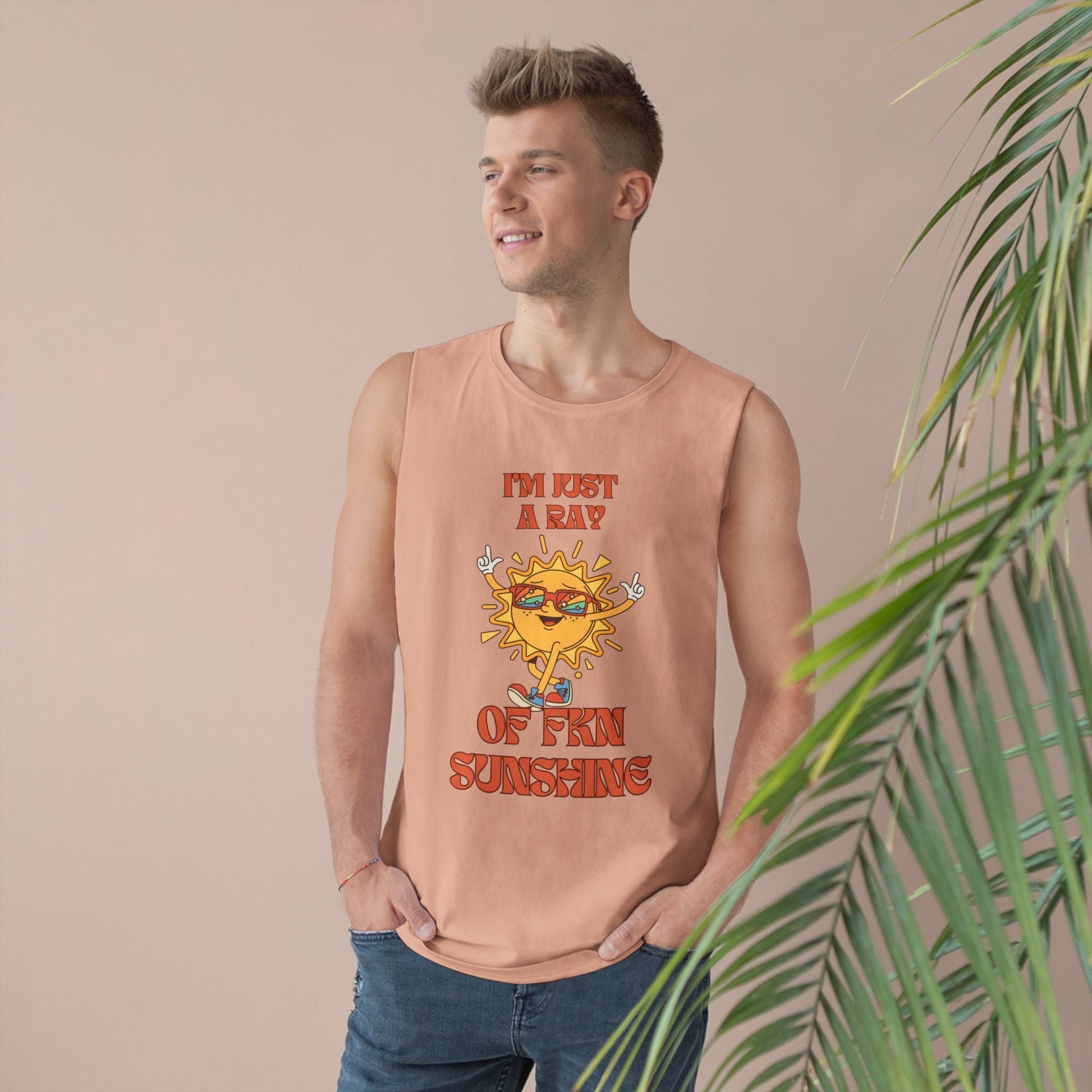 Ray of Sunshine Vibes Unisex Tank Top, Summer Sunshine Shirt, Cute Graphic Tee, Great for Festivals, Beach Days, or Casual Wear - AUNTIE VIKKI