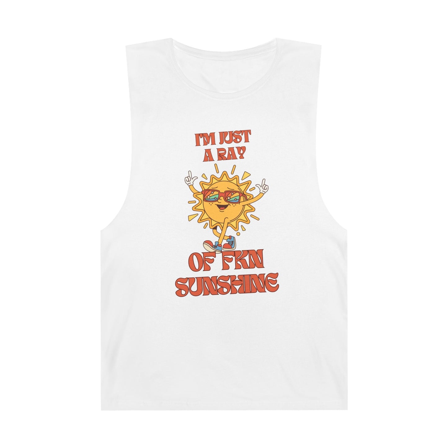 Ray of Sunshine Vibes Unisex Tank Top, Summer Sunshine Shirt, Cute Graphic Tee, Great for Festivals, Beach Days, or Casual Wear - AUNTIE VIKKI