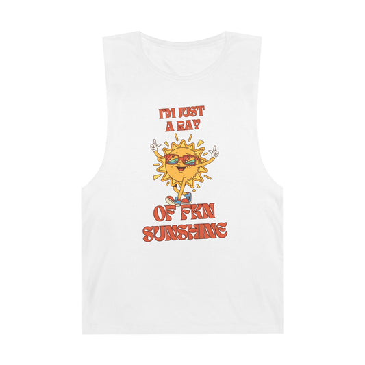 Ray of Sunshine Vibes Unisex Tank Top, Summer Sunshine Shirt, Cute Graphic Tee, Great for Festivals, Beach Days, or Casual Wear - AUNTIE VIKKI