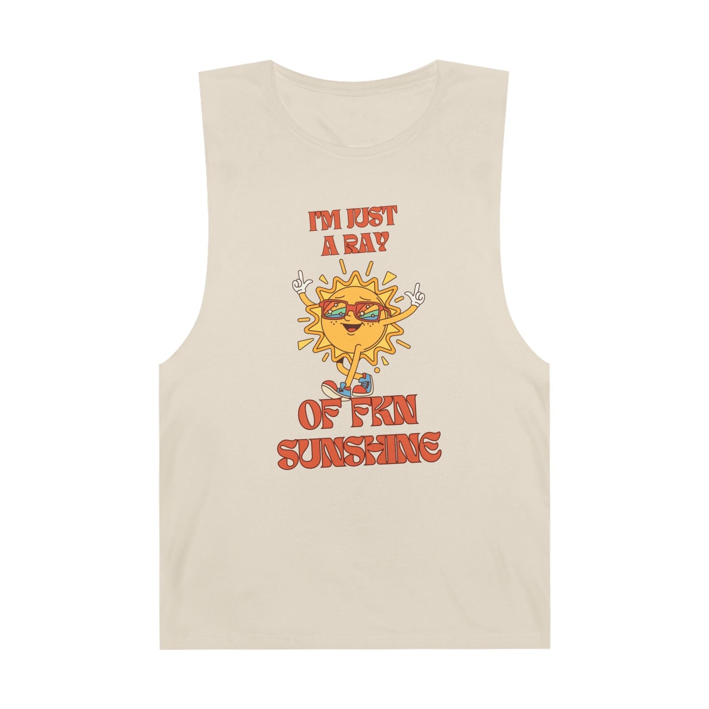 Ray of Sunshine Vibes Unisex Tank Top, Summer Sunshine Shirt, Cute Graphic Tee, Great for Festivals, Beach Days, or Casual Wear - AUNTIE VIKKI