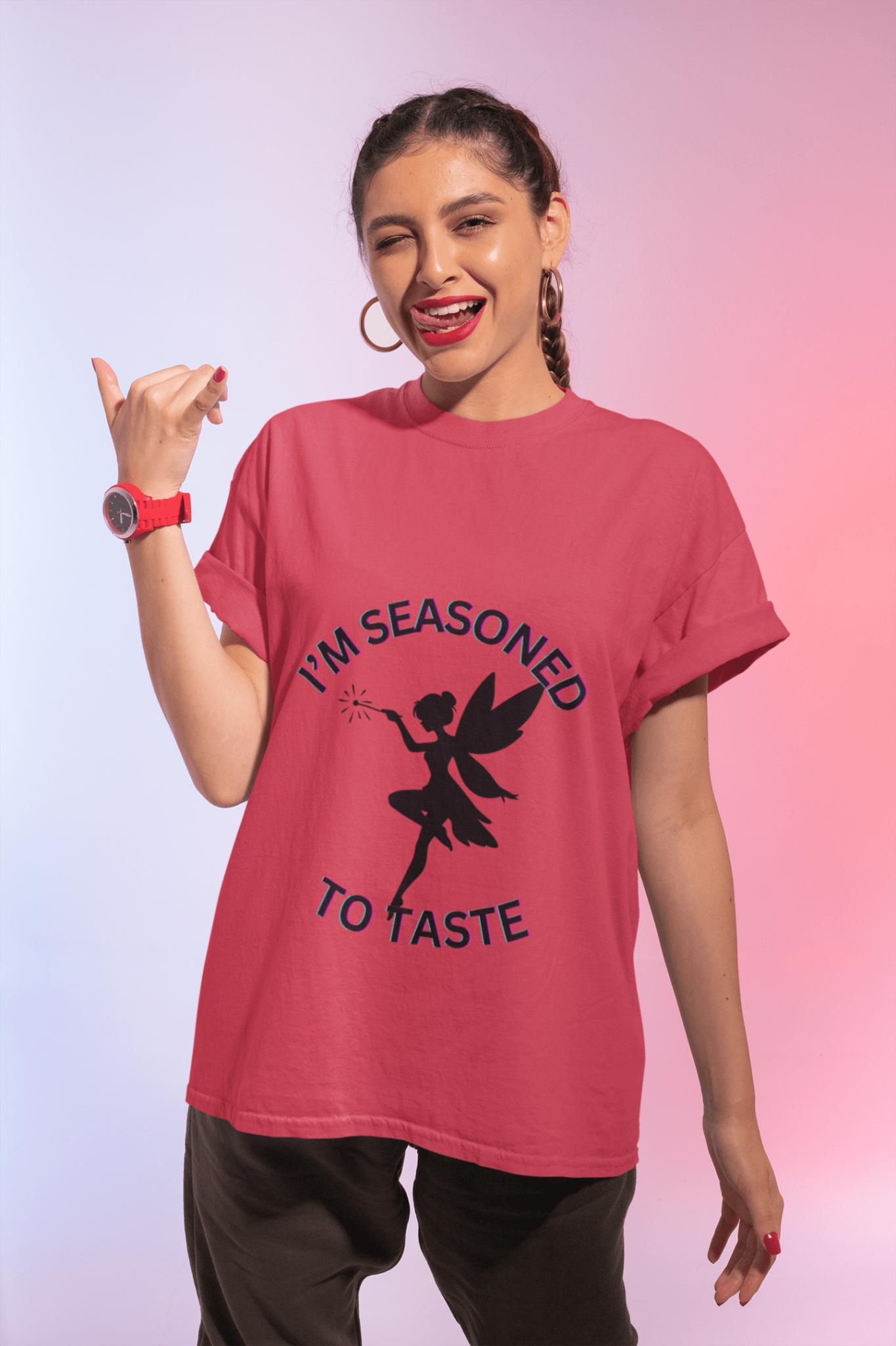 Seasoned to taste Fairy T-Shirt, Fun Gift for Foodies, Casual Wear, Festival Attire, Cute Apparel for Birthdays, Kitchen Lovers Apparel - AUNTIE VIKKI