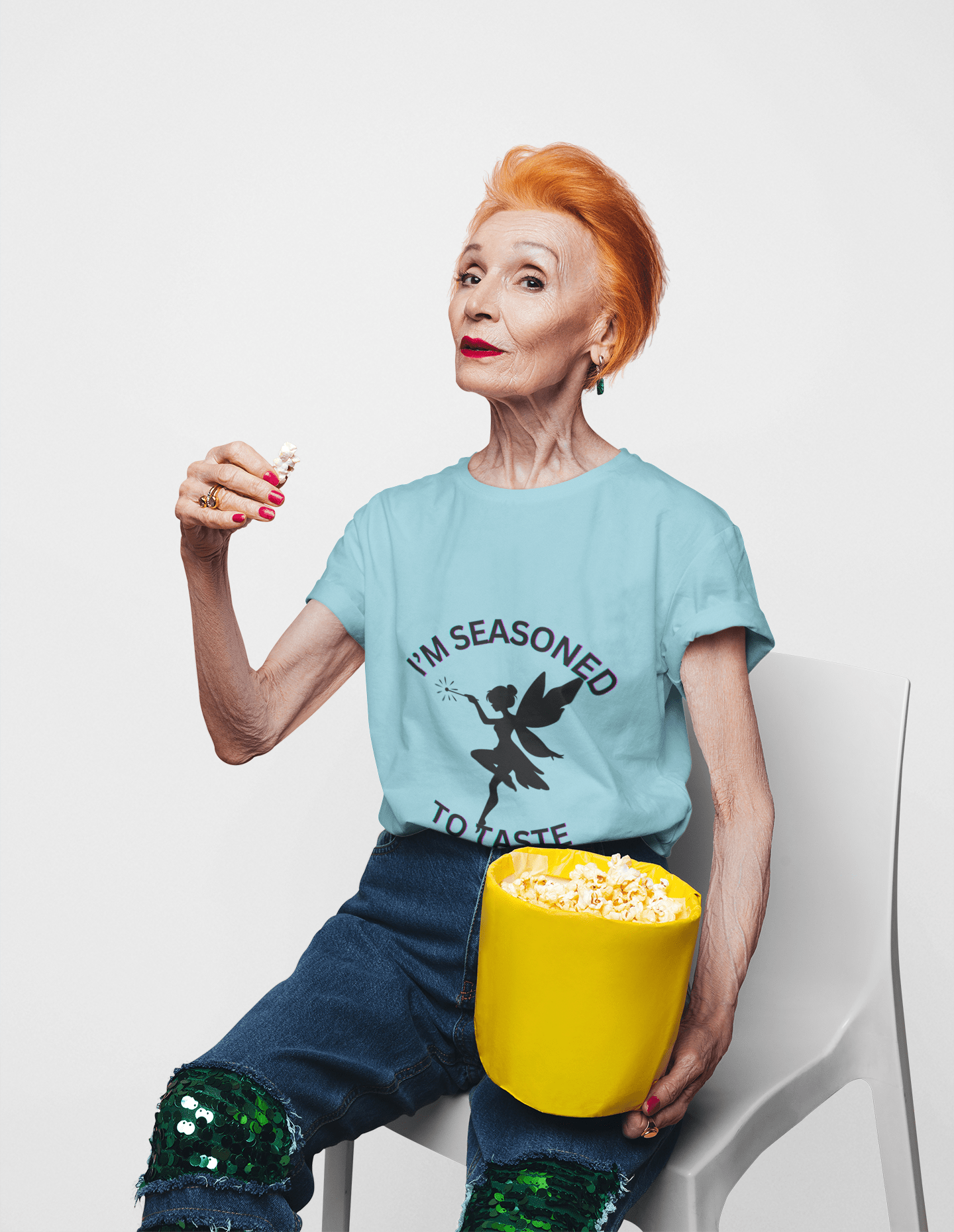 Seasoned to taste Fairy T-Shirt, Fun Gift for Foodies, Casual Wear, Festival Attire, Cute Apparel for Birthdays, Kitchen Lovers Apparel - AUNTIE VIKKI