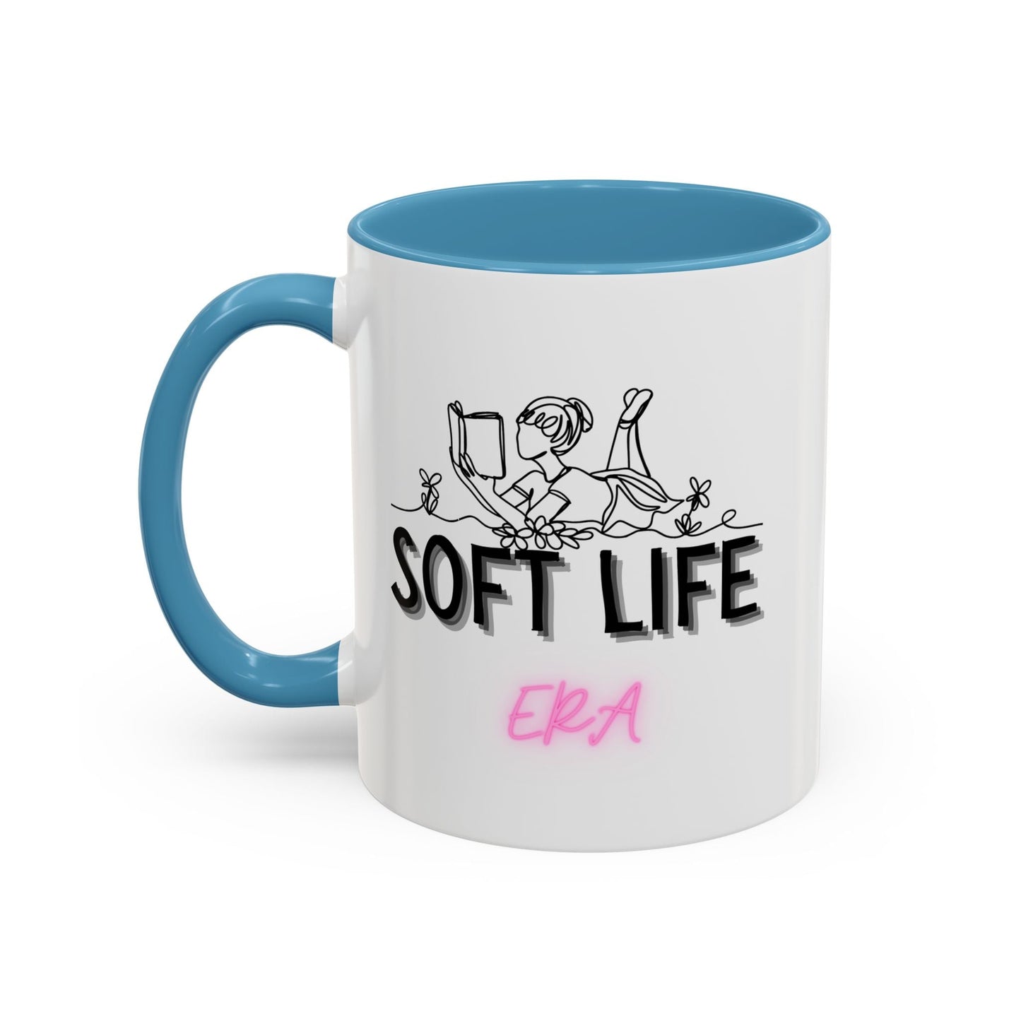 Soft Life Accent Coffee Mug - Perfect for Home, Office, Gifts, Relaxation, Coffee Lovers, Mother's Day, Birthday - AUNTIE VIKKI