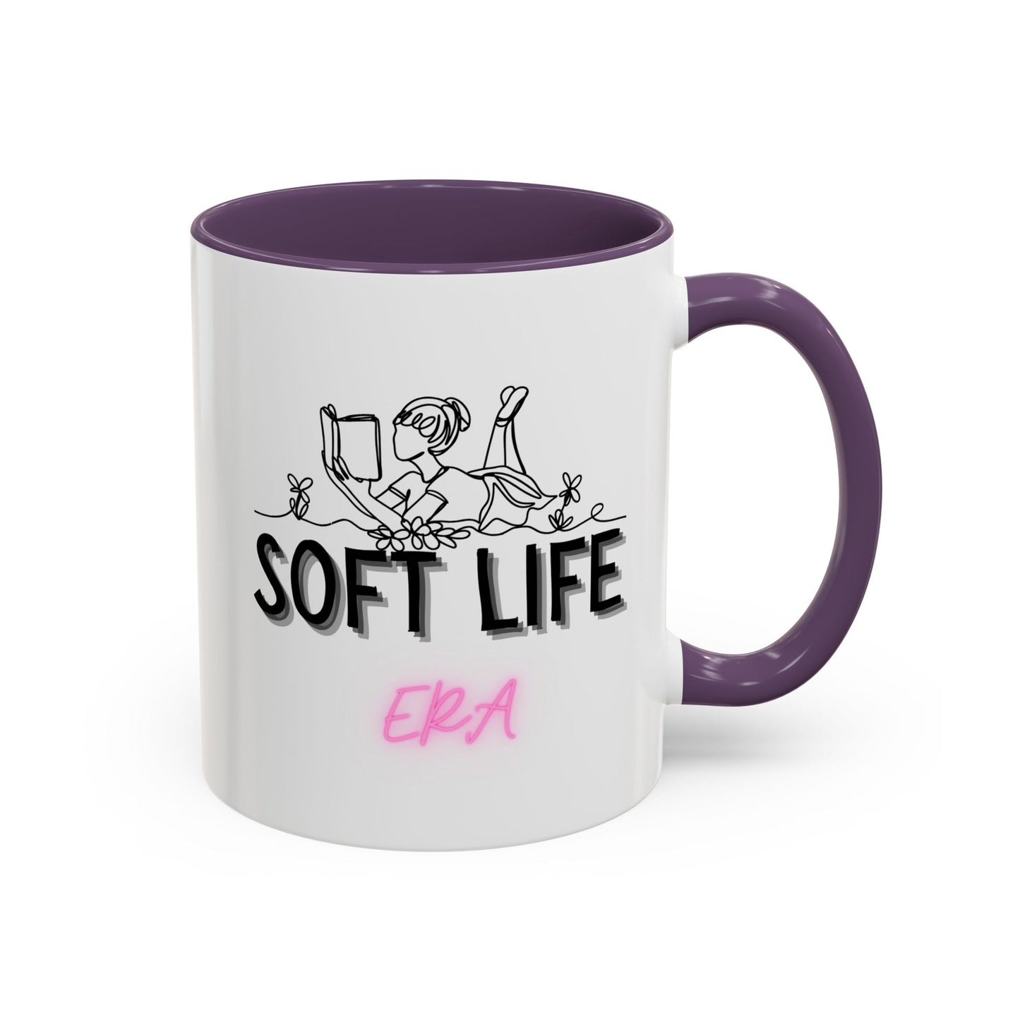 Soft Life Accent Coffee Mug - Perfect for Home, Office, Gifts, Relaxation, Coffee Lovers, Mother's Day, Birthday - AUNTIE VIKKI