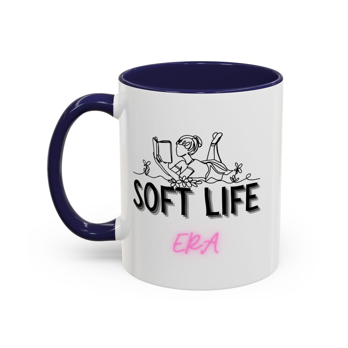 Soft Life Accent Coffee Mug - Perfect for Home, Office, Gifts, Relaxation, Coffee Lovers, Mother's Day, Birthday - AUNTIE VIKKI