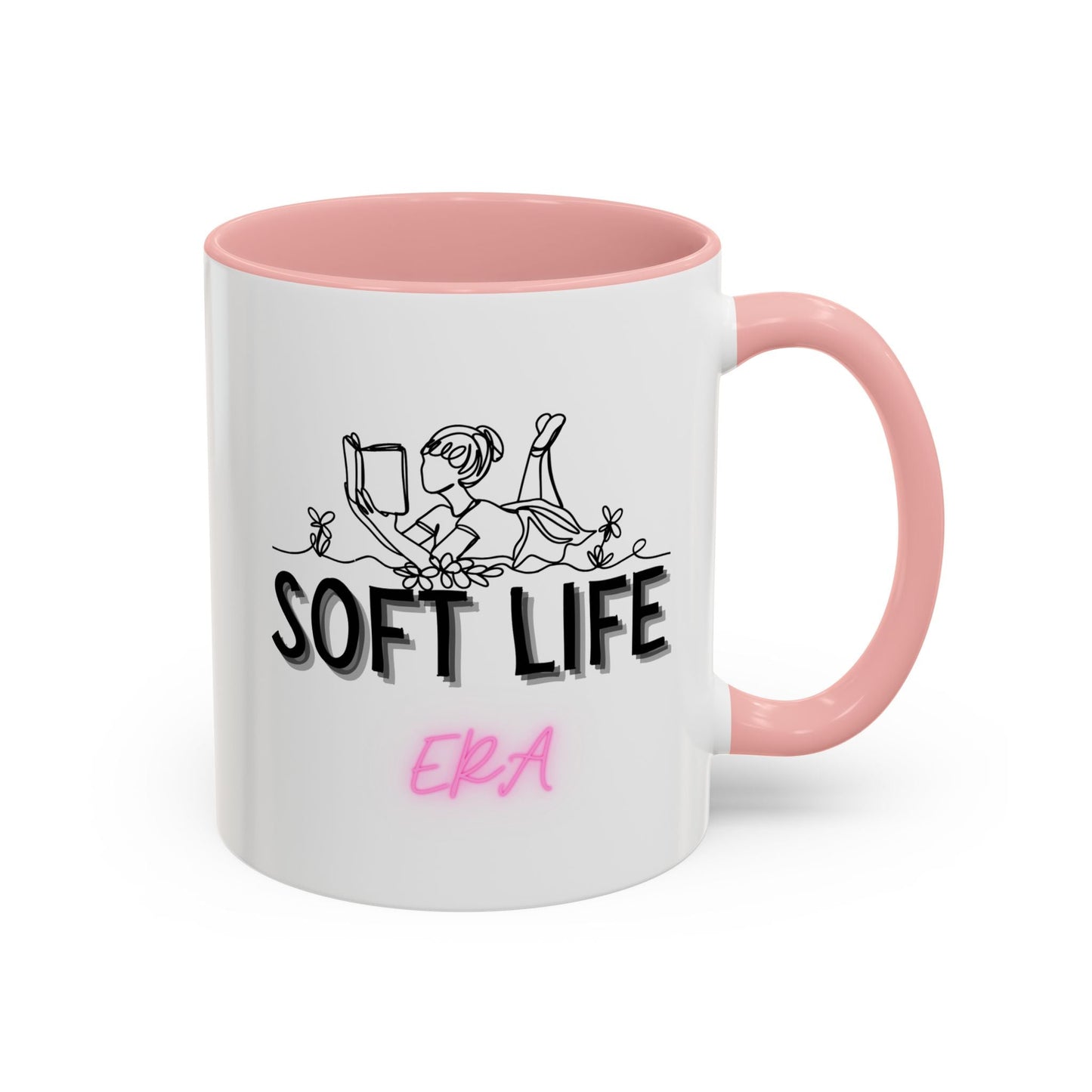 Soft Life Accent Coffee Mug - Perfect for Home, Office, Gifts, Relaxation, Coffee Lovers, Mother's Day, Birthday - AUNTIE VIKKI