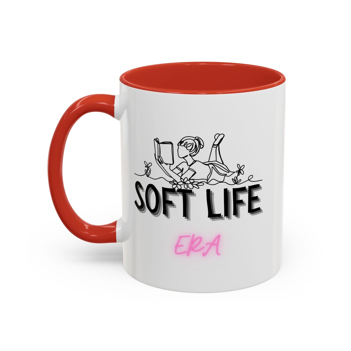 Soft Life Accent Coffee Mug - Perfect for Home, Office, Gifts, Relaxation, Coffee Lovers, Mother's Day, Birthday - AUNTIE VIKKI