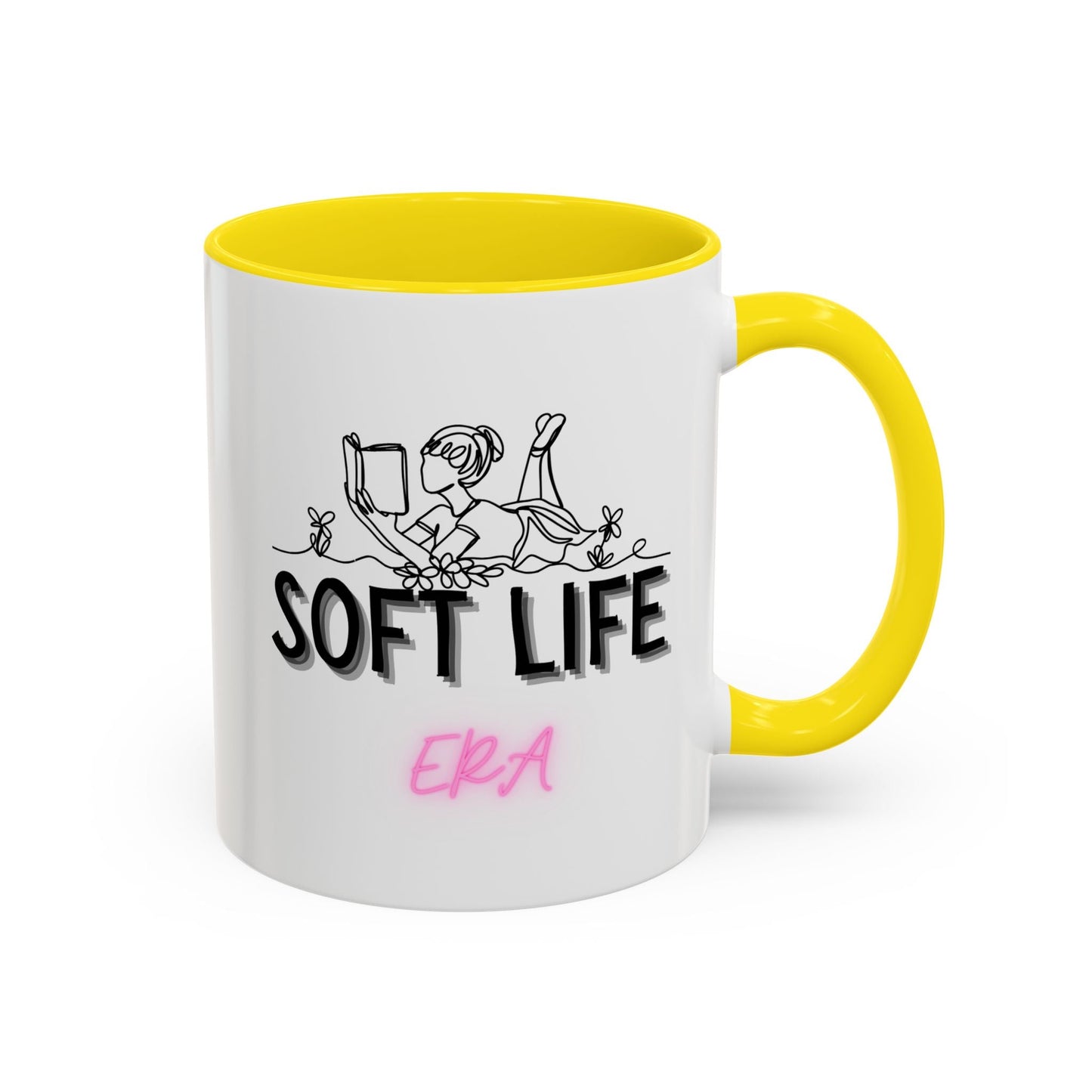 Soft Life Accent Coffee Mug - Perfect for Home, Office, Gifts, Relaxation, Coffee Lovers, Mother's Day, Birthday - AUNTIE VIKKI