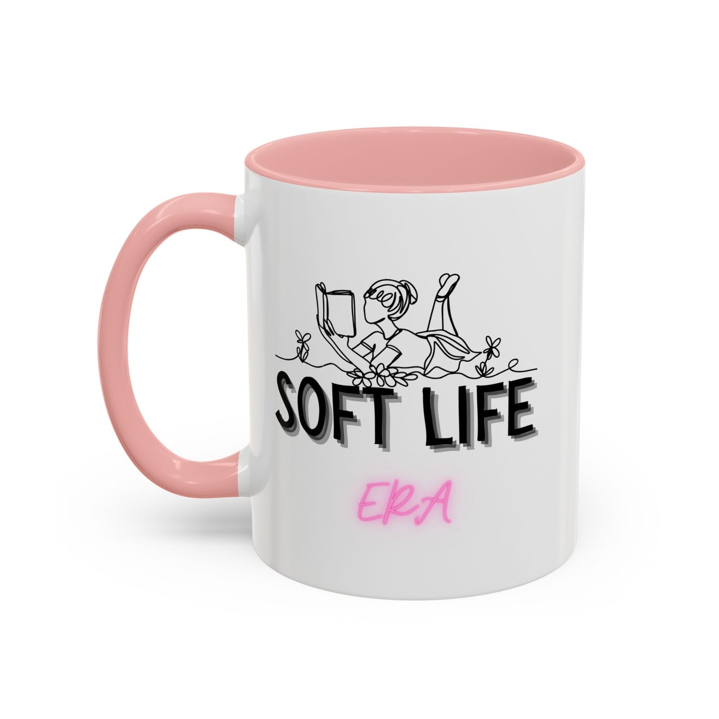 Soft Life Accent Coffee Mug - Perfect for Home, Office, Gifts, Relaxation, Coffee Lovers, Mother's Day, Birthday - AUNTIE VIKKI