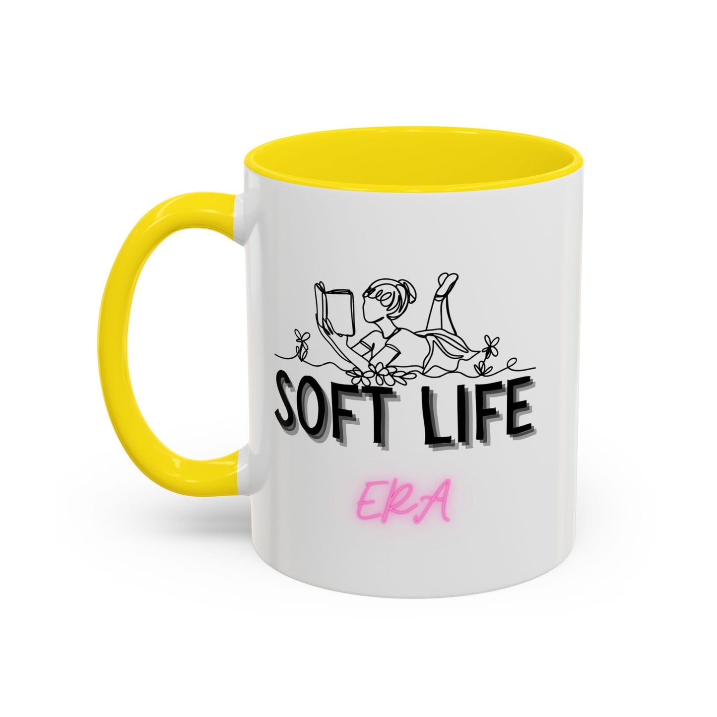 Soft Life Accent Coffee Mug - Perfect for Home, Office, Gifts, Relaxation, Coffee Lovers, Mother's Day, Birthday - AUNTIE VIKKI