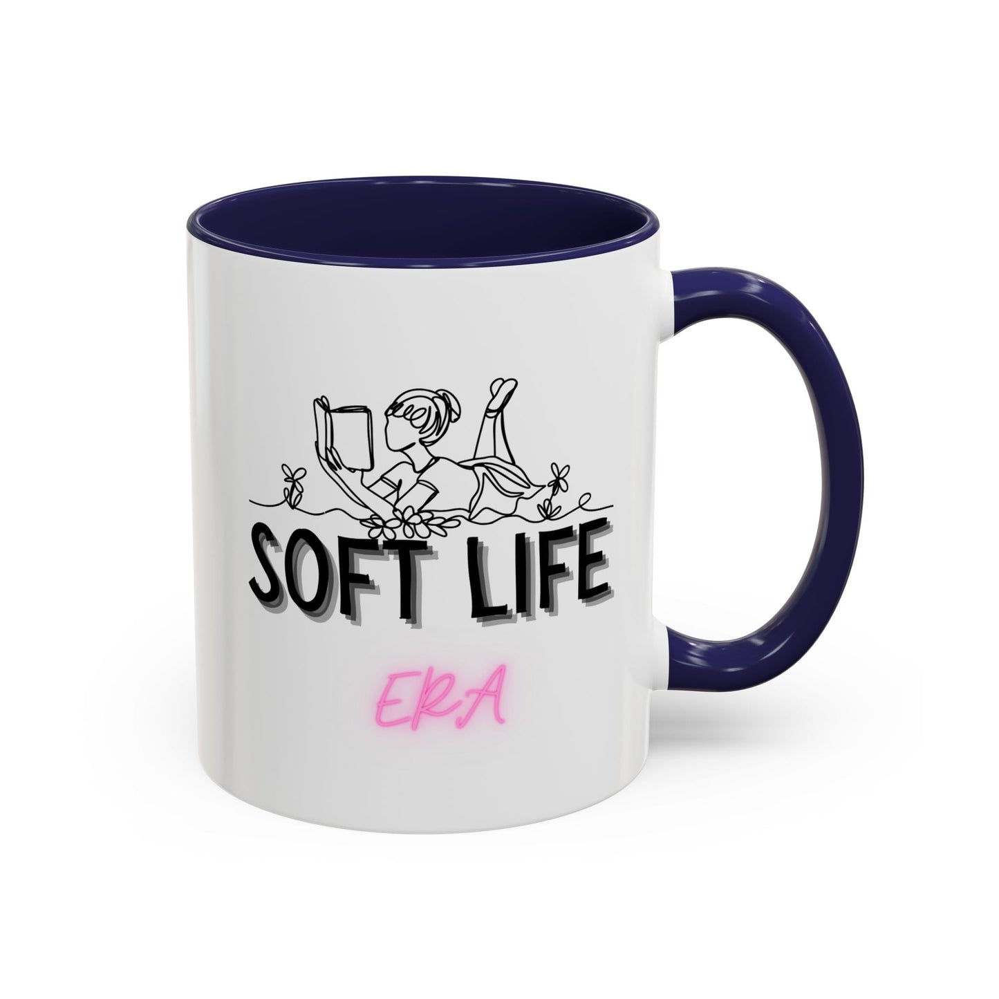 Soft Life Accent Coffee Mug - Perfect for Home, Office, Gifts, Relaxation, Coffee Lovers, Mother's Day, Birthday - AUNTIE VIKKI