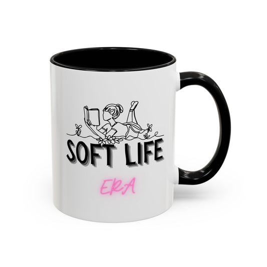 Soft Life Accent Coffee Mug - Perfect for Home, Office, Gifts, Relaxation, Coffee Lovers, Mother's Day, Birthday - AUNTIE VIKKI