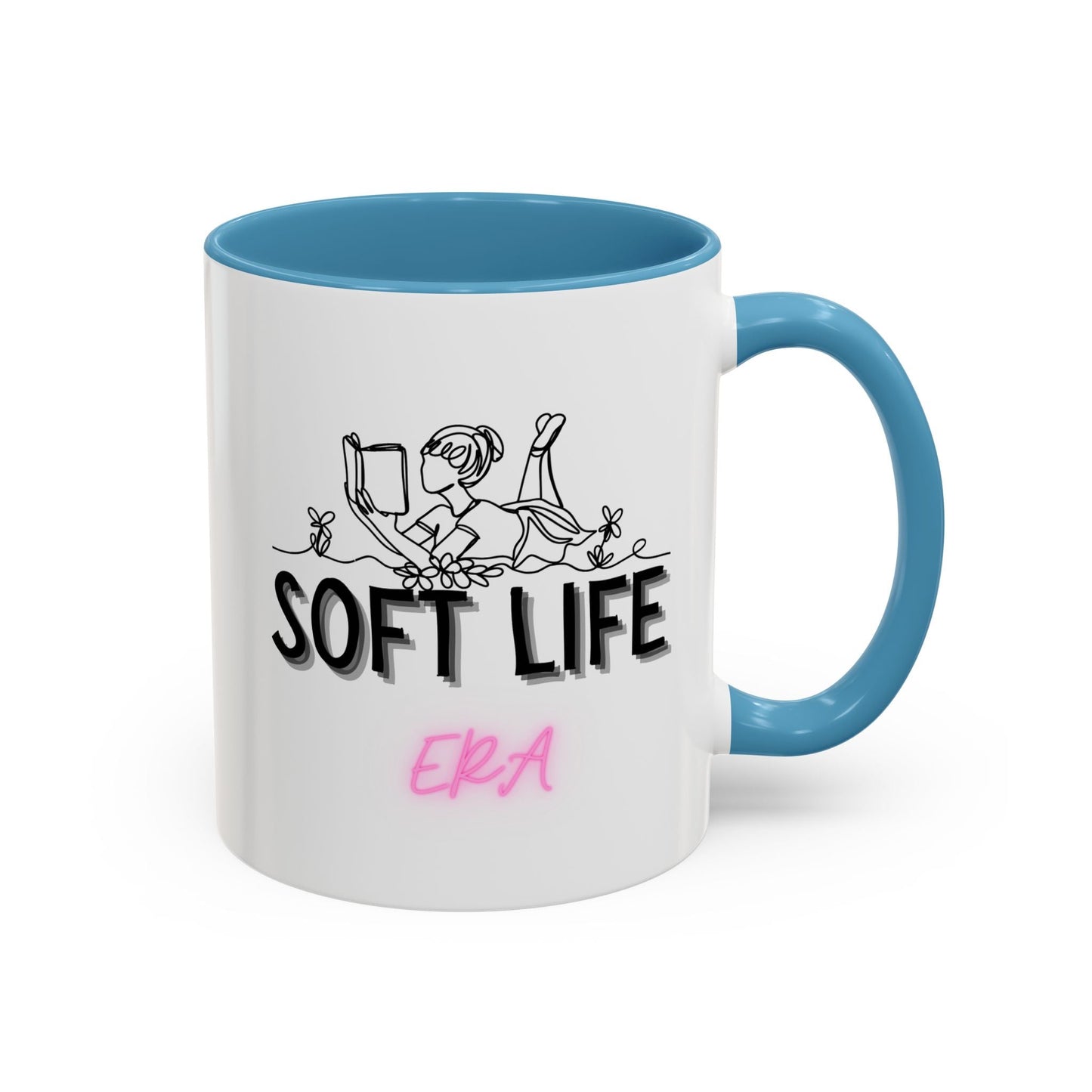 Soft Life Accent Coffee Mug - Perfect for Home, Office, Gifts, Relaxation, Coffee Lovers, Mother's Day, Birthday - AUNTIE VIKKI