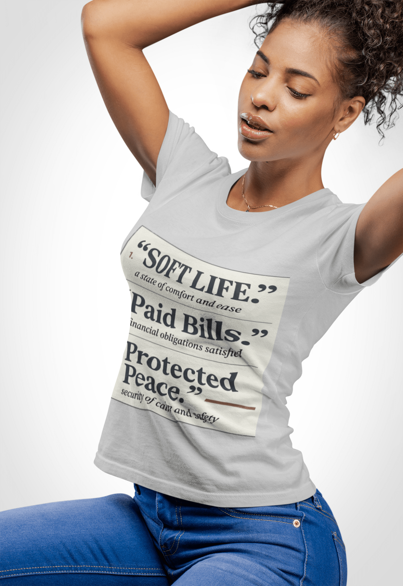 Soft Life Definition Tee — "Soft Life. Paid Bills. Protected Peace." Graphic T-Shirt - AUNTIE VIKKI