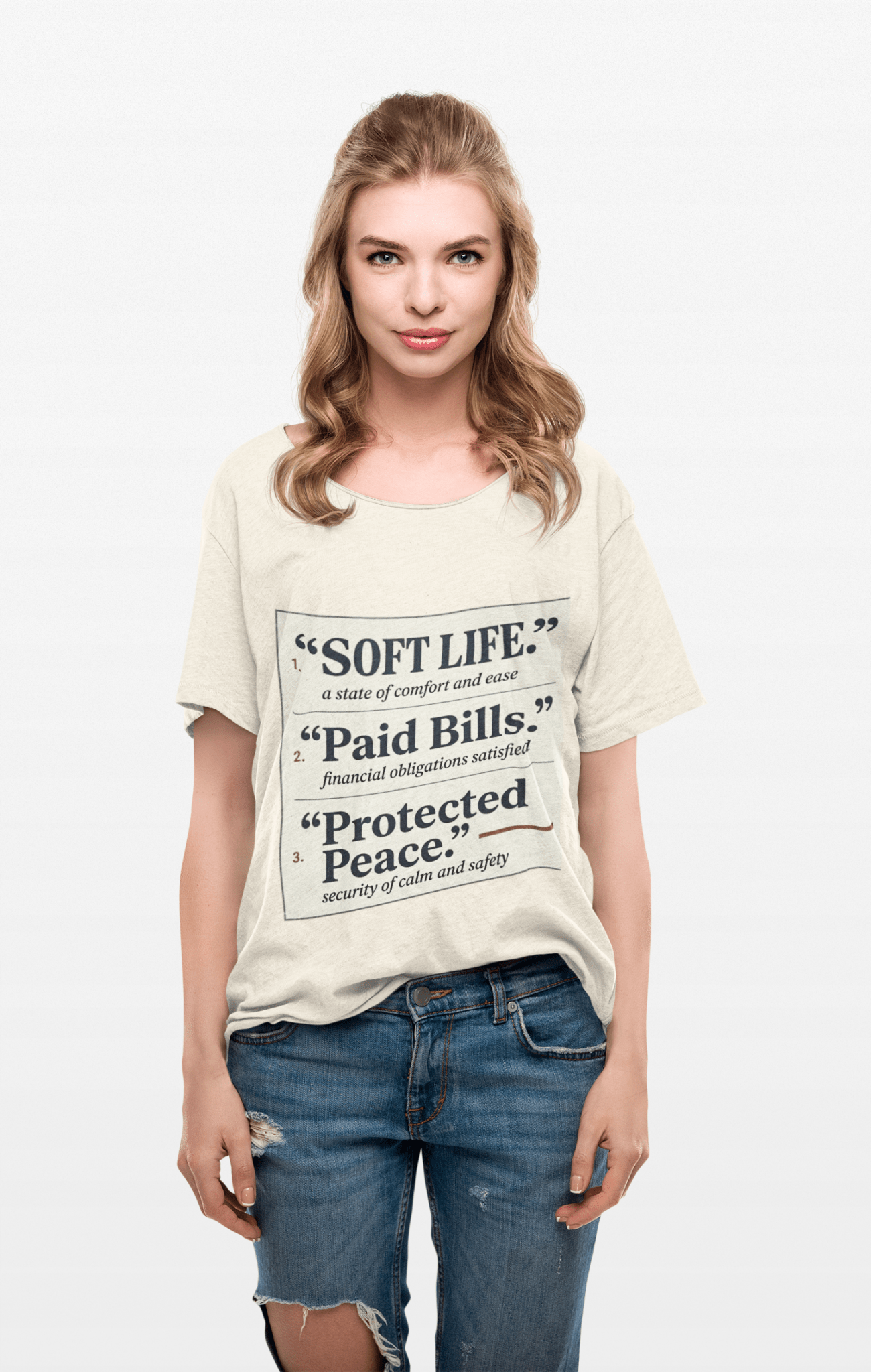 Soft Life Definition Tee — "Soft Life. Paid Bills. Protected Peace." Graphic T-Shirt - AUNTIE VIKKI
