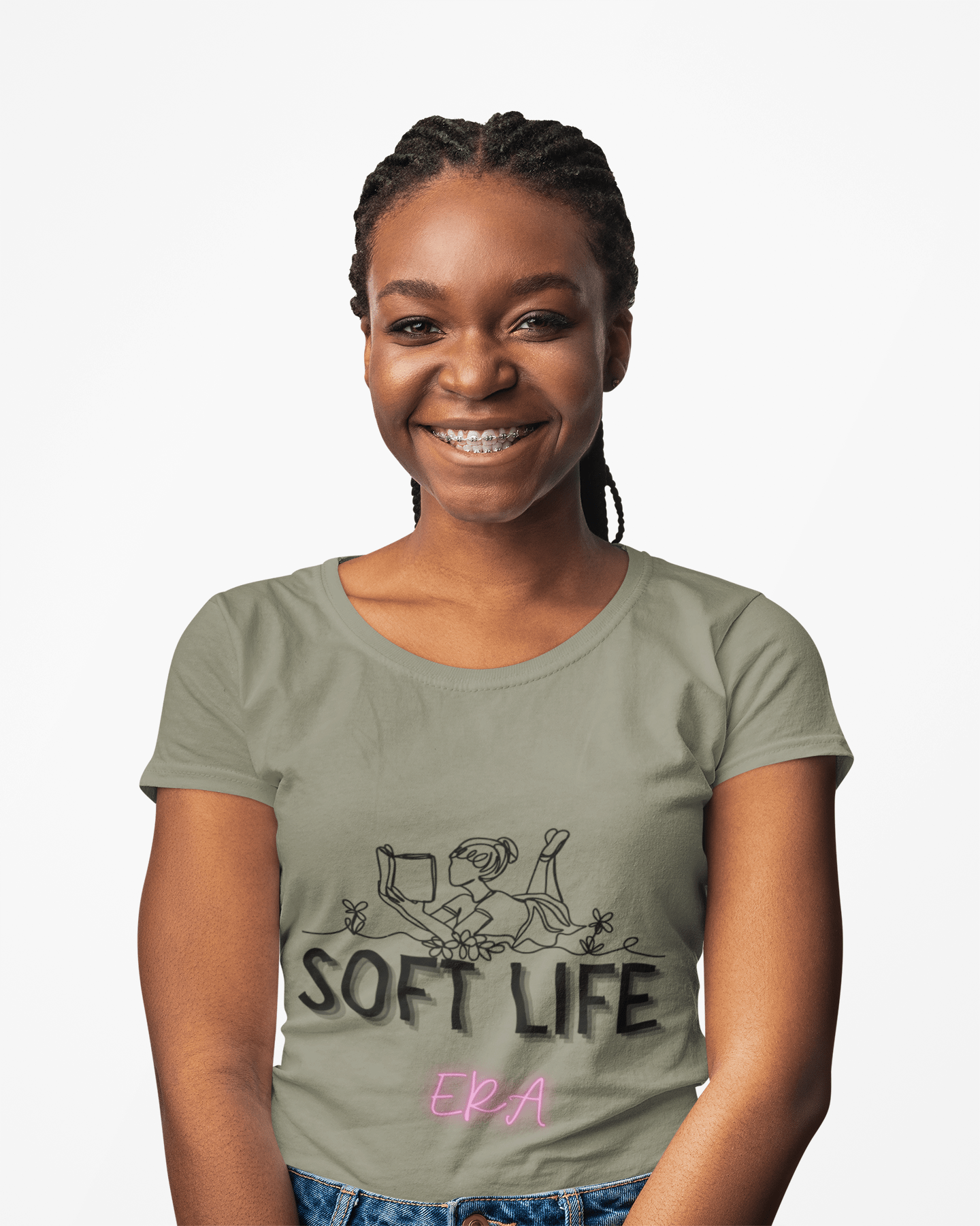 Soft Life Unisex T-Shirt | Casual Wear, Gift for Moms, Relaxed Style, Summer Essentials, Self - Care Apparel - AUNTIE VIKKI