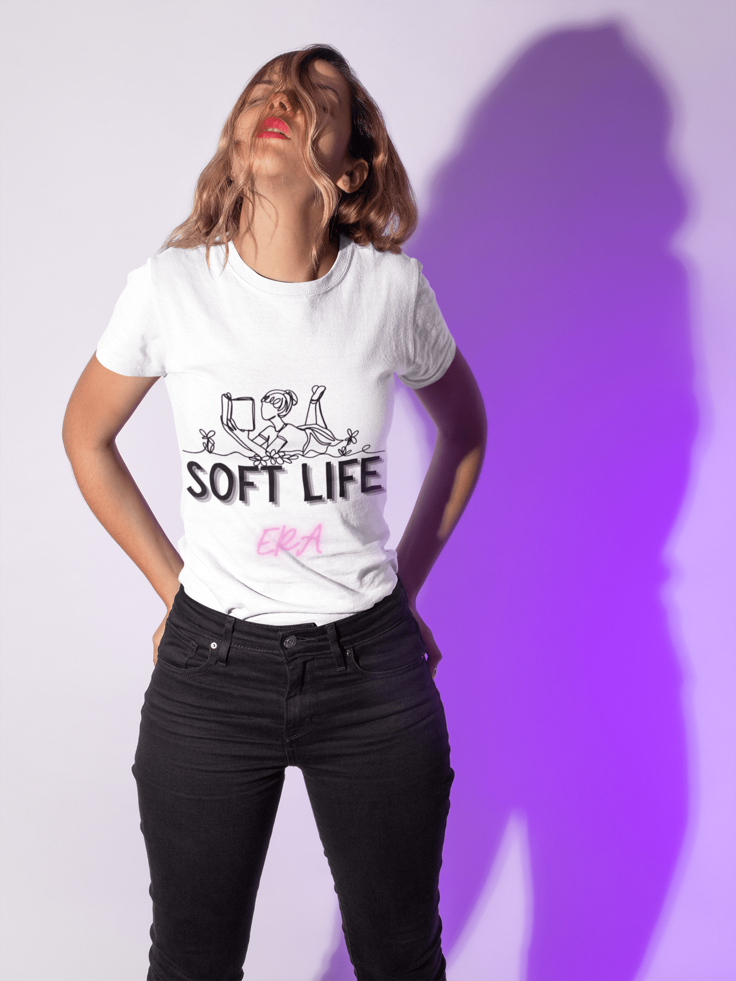 Soft Life Unisex T-Shirt | Casual Wear, Gift for Moms, Relaxed Style, Summer Essentials, Self - Care Apparel - AUNTIE VIKKI