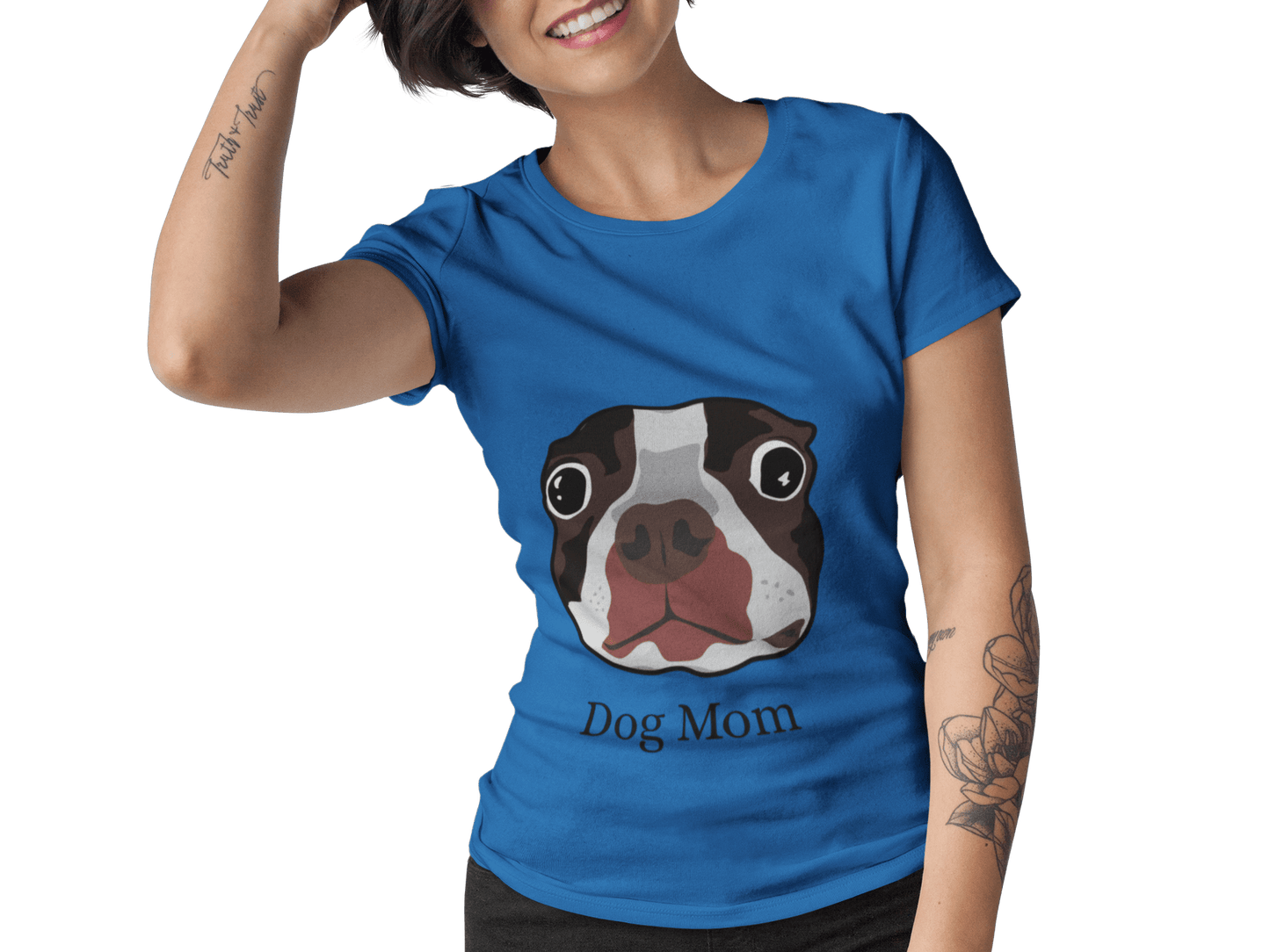 Women's Tee - Dog Mom Cute Dog Lover Gift Pet Owner Apparel Animal Lover T-Shirt - AUNTIE VIKKI