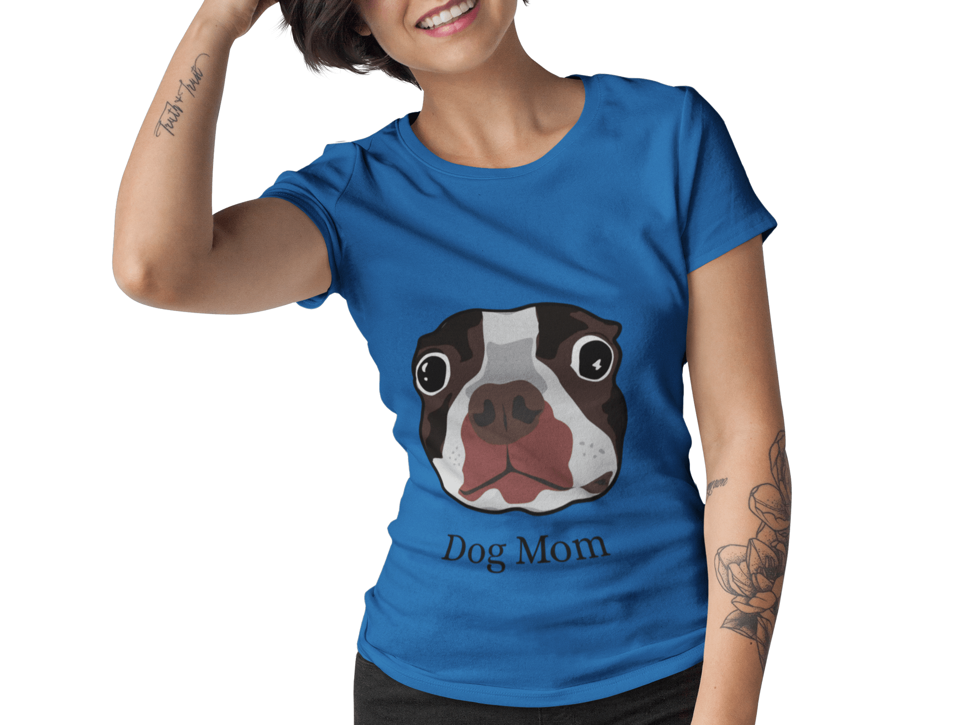 Women's Tee - Dog Mom Cute Dog Lover Gift Pet Owner Apparel Animal Lover T-Shirt - AUNTIE VIKKI