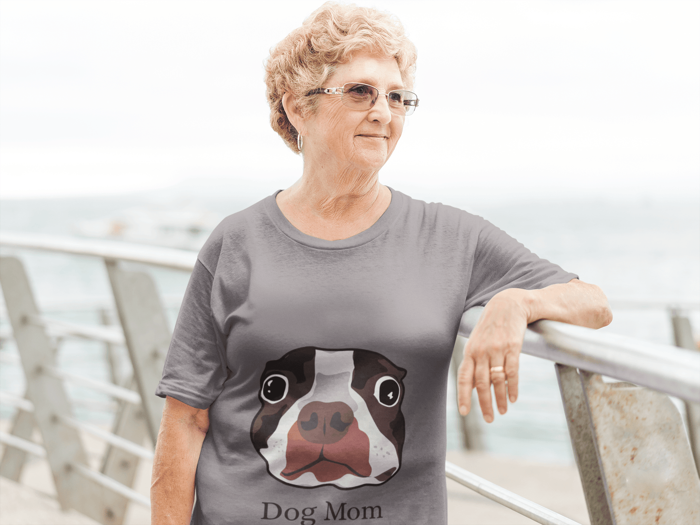 Women's Tee - Dog Mom Cute Dog Lover Gift Pet Owner Apparel Animal Lover T-Shirt - AUNTIE VIKKI