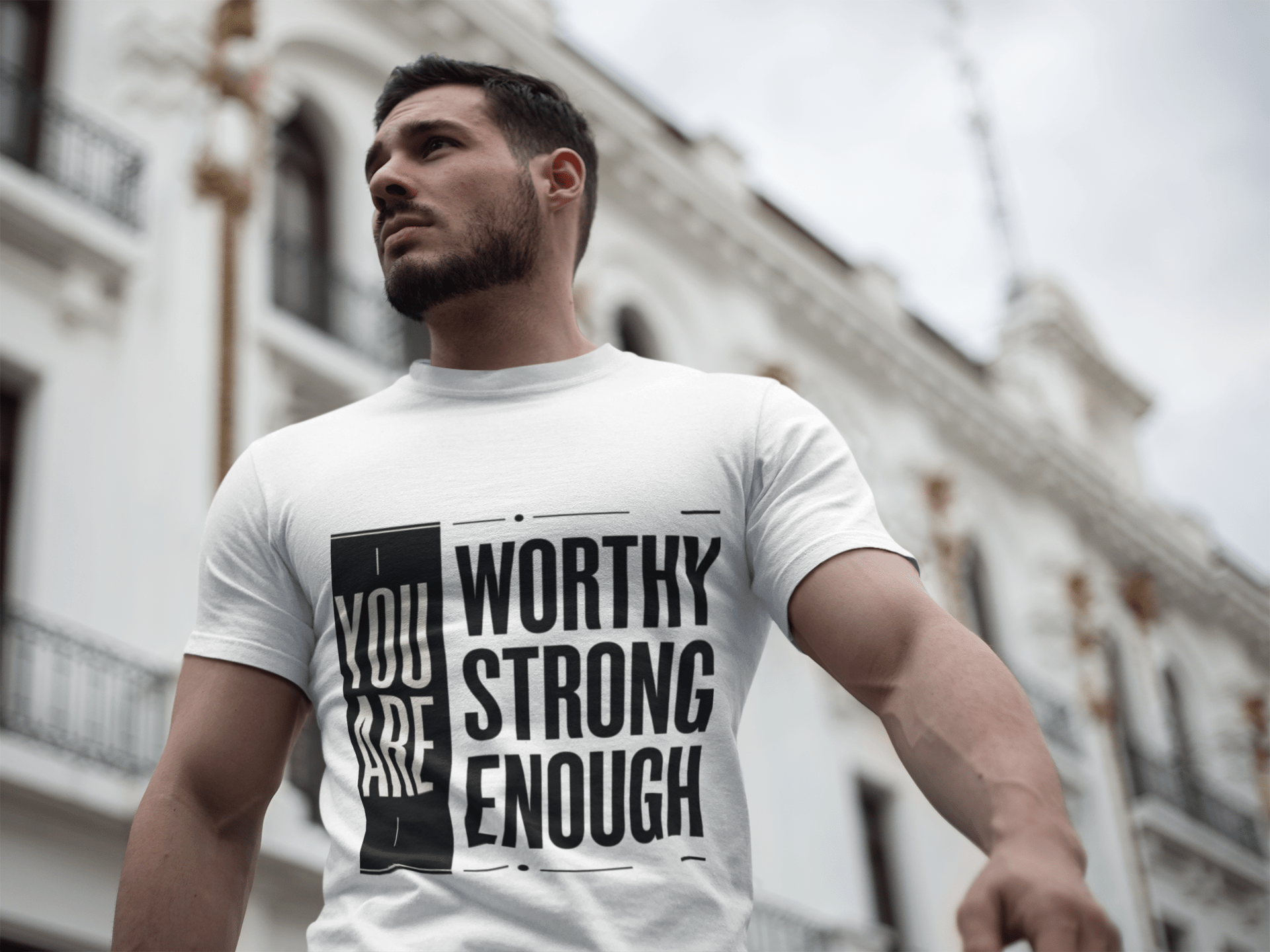 You Are Worthy Strong Enough T-Shirt — Inspirational Motivational Tee - AUNTIE VIKKI