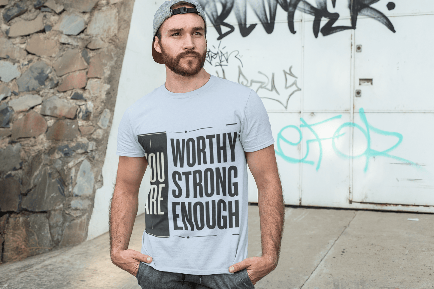 You Are Worthy Strong Enough T-Shirt — Inspirational Motivational Tee - AUNTIE VIKKI