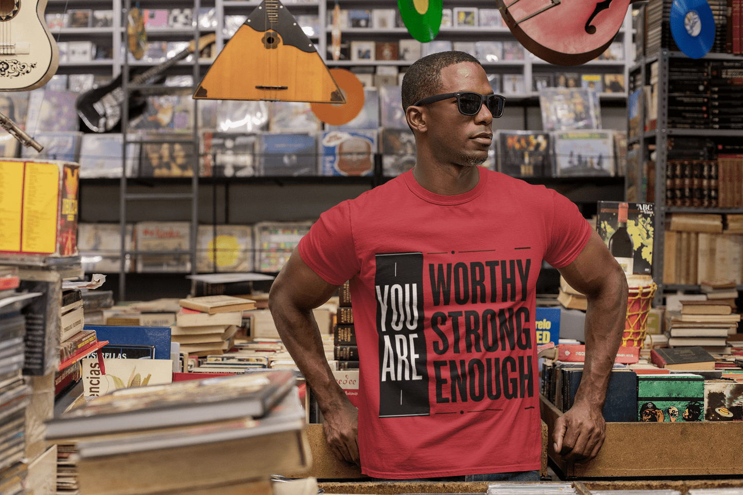 You Are Worthy Strong Enough T-Shirt — Inspirational Motivational Tee - AUNTIE VIKKI